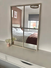 Load image into Gallery viewer, Handmade Industrial Style Wood Window Mirror - Rectangle Mirrors
